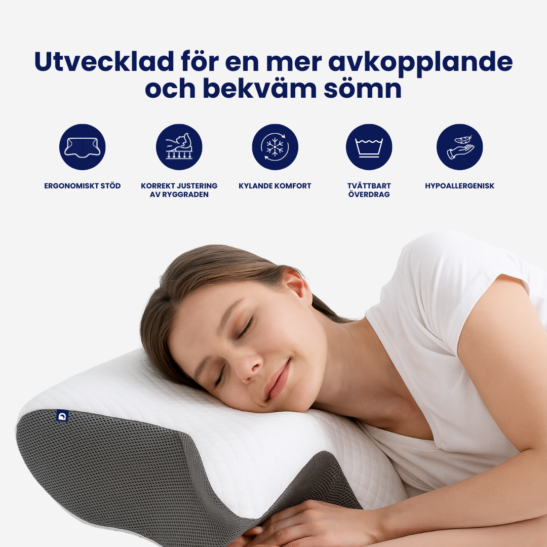 DreamSleepz Ergonomisk Nackkudde – För Smärtfria, Utvilade Morgnar
